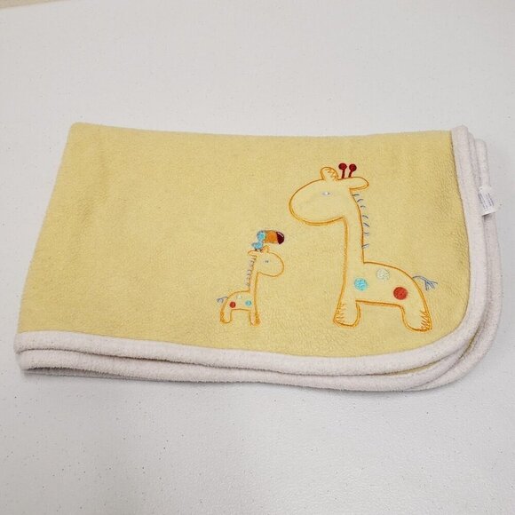 Child of Mine Carters Baby Blanket Giraffe Toucan Bird Squeaker Yellow White - Picture 9 of 9